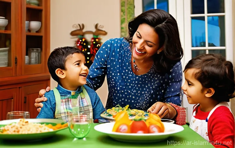 무슬림과 비무슬림 간의 결혼 - **Prompt 1: A Serene Evening of Shared Stories**
    "A young couple, one a woman of clear Middle Ea...