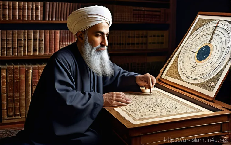 중세 유럽과 이슬람 과학 교류 - **Prompt 2: "The Grand Library of Cordoba: A Confluence of Knowledge"**
    A panoramic view inside ...