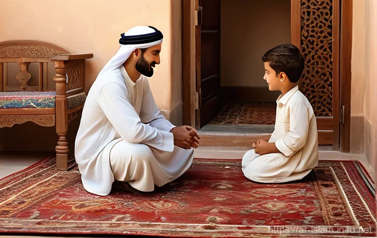 이슬람교 창시자 무함마드 - **Prompt:** "A heartwarming and historically inspired illustration depicting a diverse community liv...